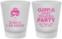 Custom Bachelorette Frosted Shot Glasses - Girls Just Wanna Party | 60158