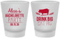 Custom Bachelorette Frosted Shot Glasses - Drink Big Eat Pig | 60169
