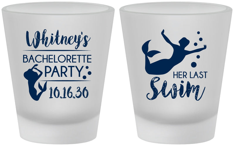 Custom Bachelorette Frosted Shot Glasses - Mermaid | 60175