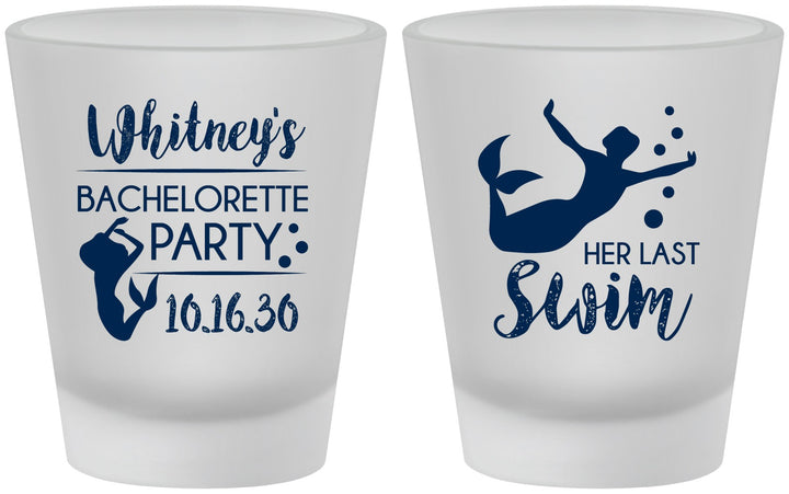 Custom Bachelorette Frosted Shot Glasses - Mermaid | 60175