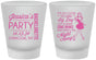 Custom Bachelorette Frosted Shot Glasses - Drink The Night Away | 60182