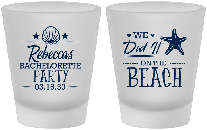 Custom Bachelorette Frosted Shot Glasses - Beach | 60183