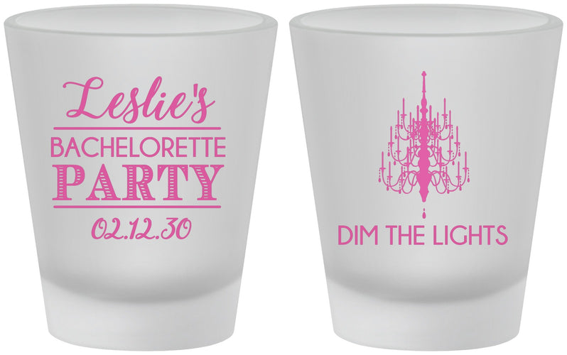 Custom Bachelorette Frosted Shot Glasses - Lights | 60188