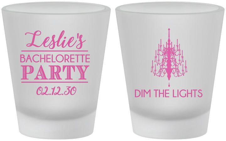 Custom Bachelorette Frosted Shot Glasses - Lights | 60188
