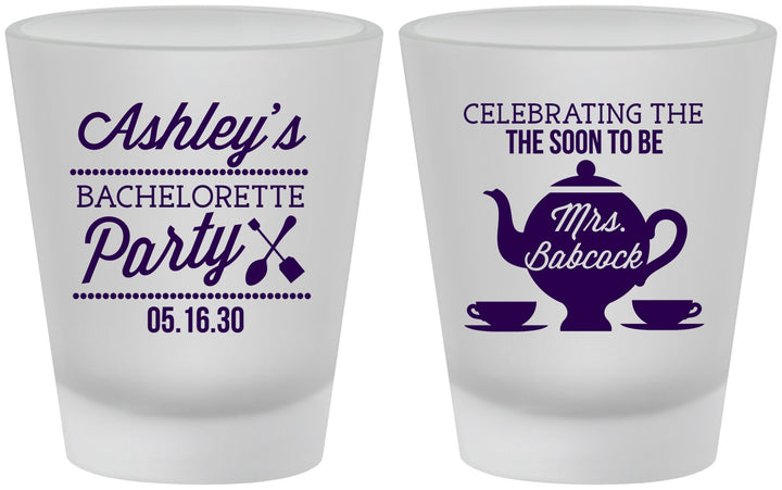 Custom Bachelorette Frosted Shot Glasses - Teapot | 60189