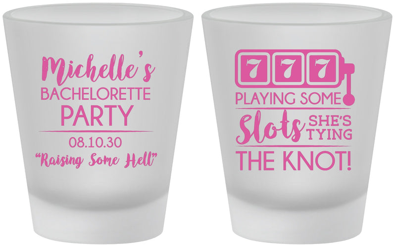 Custom Bachelorette Frosted Shot Glasses - Las Vegas | 60195