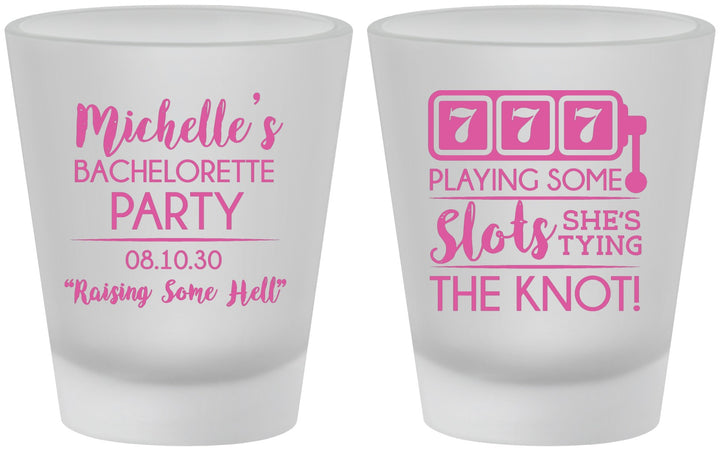 Custom Bachelorette Frosted Shot Glasses - Las Vegas | 60195