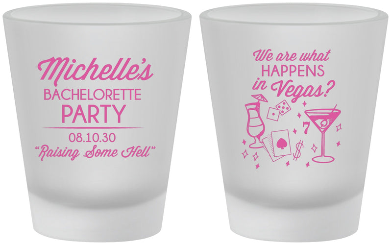 Custom Bachelorette Frosted Shot Glasses - Las Vegas | 60199