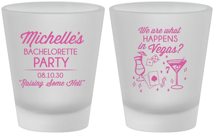 Custom Bachelorette Frosted Shot Glasses - Las Vegas | 60199