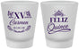 Custom Quinceanera Frosted Shot Glasses - Mis Quince Anos | 70000