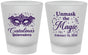 Custom Quinceanera Frosted Shot Glasses - Mardi Gras Quince | 70010