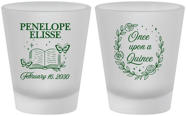 Custom Quinceanera Frosted Shot Glasses - Once Upon A Quince | 70014