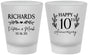 Custom Anniversary Frosted Shot Glasses - 10th Wedding | 80010