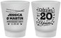 Custom Anniversary Frosted Shot Glasses - Cheers To 20 Years | 80011