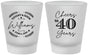 Custom Anniversary Frosted Shot Glasses - Cheers To 40 Years | 80015