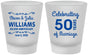 Custom Anniversary Frosted Shot Glasses - 50 Years Of Marriage | 80017