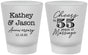 Custom Anniversary Frosted Shot Glasses - Cheers To 55 Years | 80018