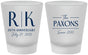 Custom Anniversary Frosted Shot Glasses - 20th Wedding | 80021
