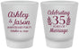 Custom Anniversary Frosted Shot Glasses - 35 Years Of Marriage | 80024