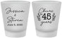 Custom Anniversary Frosted Shot Glasses - Cheers To 45 Years | 80026
