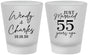 Custom Anniversary Frosted Shot Glasses - Just Married 55 Years Ago | 80028