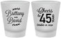 Custom Anniversary Frosted Shot Glasses - Cheers To 45 Years | 80036
