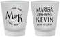 Custom Wedding Frosted Shot Glasses - Two Letter Monogram | 801