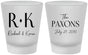 Custom Wedding Frosted Shot Glasses - Two Letter Monogram | 802