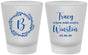 Custom Wedding Frosted Shot Glasses - Monogram | 804