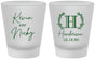 Custom Wedding Frosted Shot Glasses - Monogram | 805