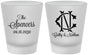 Custom Wedding Frosted Shot Glasses - Two Letter Monogram | 808