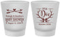 Custom Baby Shower Frosted Shot Glasses - It’s A Doe Antler | 90001
