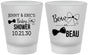 Custom Baby Shower Frosted Shot Glasses - Gender Reveal Bow Or Beau | 90004