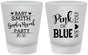 Custom Baby Shower Frosted Shot Glasses - Gender Reveal Pink Or Blue | 90012