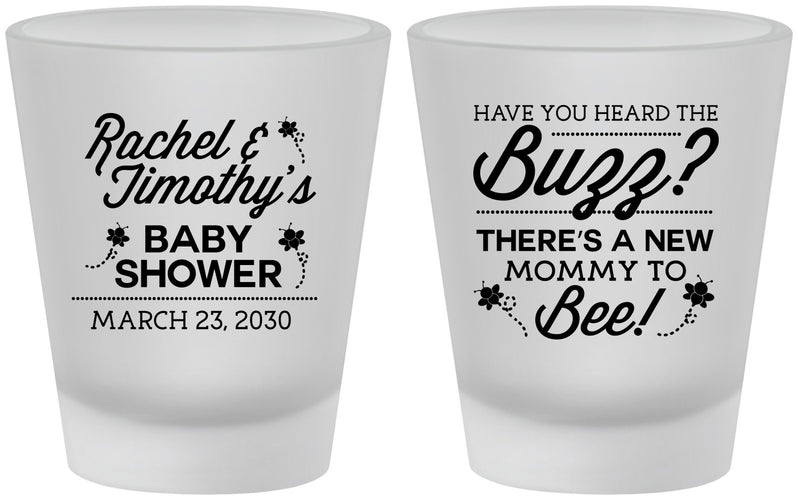 Custom Baby Shower Frosted Shot Glasses - Mommy To Bee | 90019