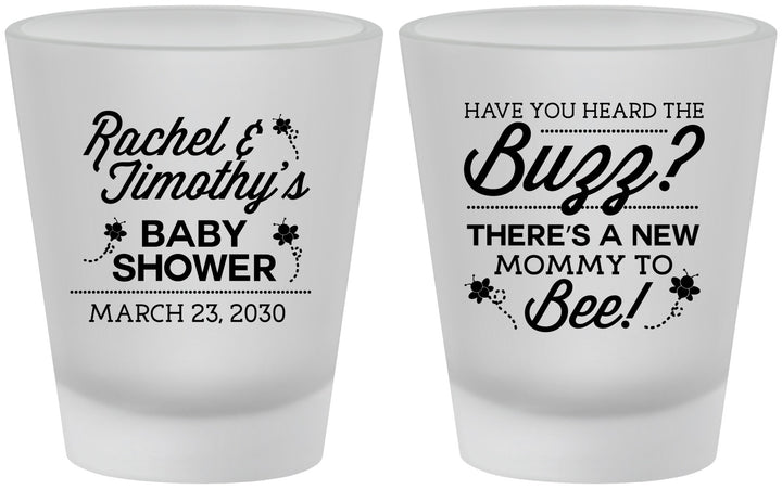 Custom Baby Shower Frosted Shot Glasses - Mommy To Bee | 90019