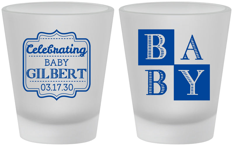 Custom Baby Shower Frosted Shot Glasses - Celebrating | 90029