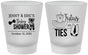 Custom Baby Shower Frosted Shot Glasses - Gender Reveal Tutus Or Ties | 90033