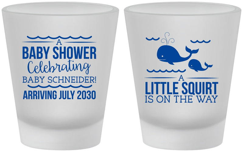 Custom Baby Shower Frosted Shot Glasses - Mermaid On Her Way | 90044