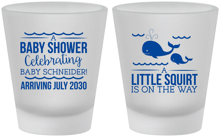 Custom Baby Shower Frosted Shot Glasses - Mermaid On Her Way | 90044