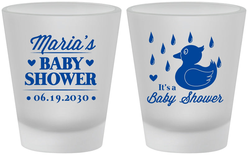 Custom Baby Shower Frosted Shot Glasses - Duckling | 90047