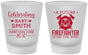 Custom Baby Shower Frosted Shot Glasses - Future Firefighter | 90048
