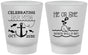 Custom Baby Shower Frosted Shot Glasses - Gender Reveal Whale | 90053