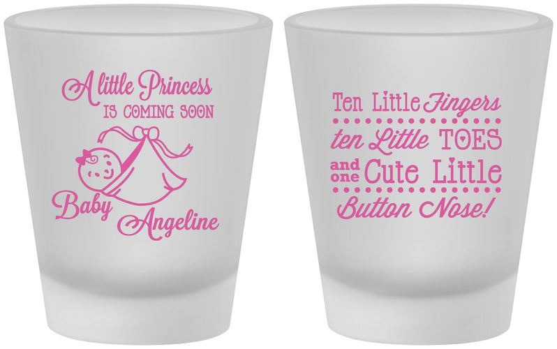 Custom Baby Shower Frosted Shot Glasses - Little Princess | 90066
