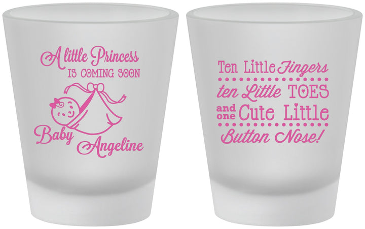 Custom Baby Shower Frosted Shot Glasses - Little Princess | 90066