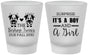 Custom Baby Shower Frosted Shot Glasses - Twins Baby Cows | 90067