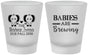 Custom Baby Shower Frosted Shot Glasses - Twins Baby Elephant | 90071