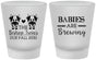 Custom Baby Shower Frosted Shot Glasses - Twins Baby Cows | 90072