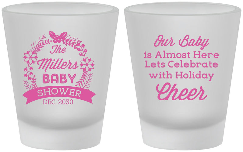 Custom Baby Shower Frosted Shot Glasses - Holiday | 90086
