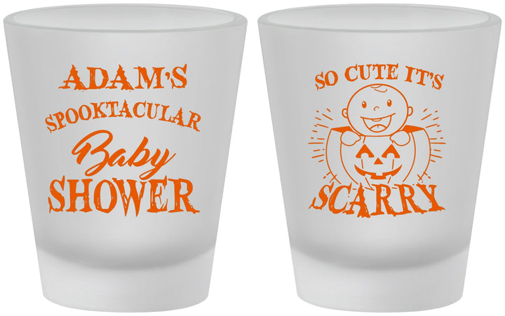 Custom Baby Shower Frosted Shot Glasses - So Cute Halloween | 90088